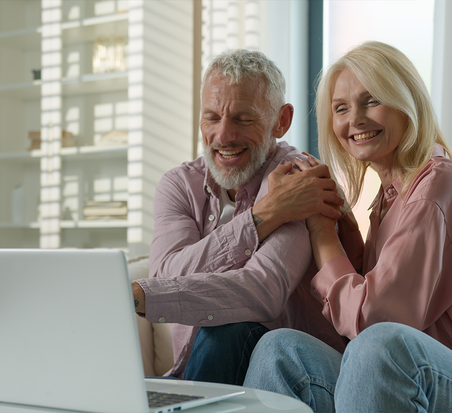 Retirement couple at home